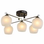 Люстра HIPER H019-5 COMBI  5*E27*60Вт+LED WENGE Parma