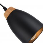 Подвес HIPER H035-1 1*E27*60Вт BLACK/WOOD Vilma