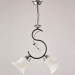 Люстра HIPER H087-2 2*Е27*60Вт BLACK/CHROME MODERN