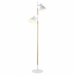 Торшер HIPER H089-2 2*Е27*60Вт WHITE/BROWN TORINO