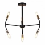 Люстра HIPER H122-6 6*E14*40Вт BLACK/GOLD Tineo