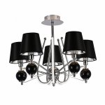 Люстра HIPER H809-5 5*E14*40Вт + LED 40Вт BLACK/CHROME Luarca