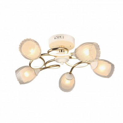 Люстра HIPER H811-5 5*E27*60Вт + 5*8Вт LED WHITE/GOLD Telde