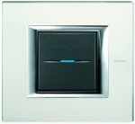 Legrand Bticino Axolute HA4802/3VSA Матовое стекло Рамка 2+2+2 мод прямоугольная (надпись вертикально)