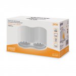 Светильник Gauss Overhead наклдвойной цилиндр 24W 1600lm 3000K 170-240V IP20 180*100мм белый LED (HD032)