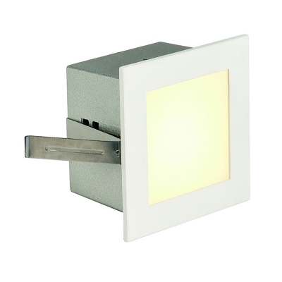 SLV 113262 FRAME BASIC LED Einbauleuchte, eckig, mattweiss, warmweisse LED