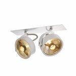 SLV 113361 KALU Einbauleuchte, 2 Spots, mattweiss, 2xES111, max. 2x75W