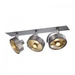 SLV 113376 KALU Einbauleuchte, 3 Spots, alu geb?rstet, 3xES111, max. 3x75W