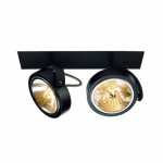 SLV 113410 KALU RECESSED 2 Einbauleuchte, mattschwarz, 2xQRB111, max. 2x50W