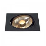 SLV 113830 NEW TRIA ES111 SQUARE Einbau- leuchte, schwarz, GU10, max. 75W, inkl. Blattfedern