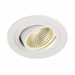 SLV 113871 NEW TRIA LED DL ROUND Set, Downlight, mattweiss, 6W, 38°, 2700K, inkl. Treiber, Clipfed.