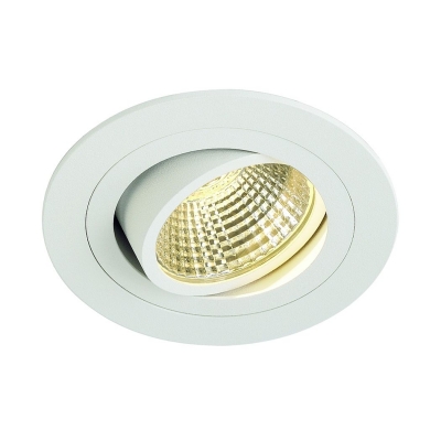 SLV 113901 NEW TRIA LED DL ROUND Set, Downlight, mattweiss, 6W, 38°, 3000K, inkl. Treiber, Clipfed.