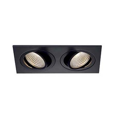 SLV 113916 NEW TRIA LED DL SQUARE Set, Downlight, alu-brushed,6W,38°, 3000K, inkl. Treiber, Clipfed.