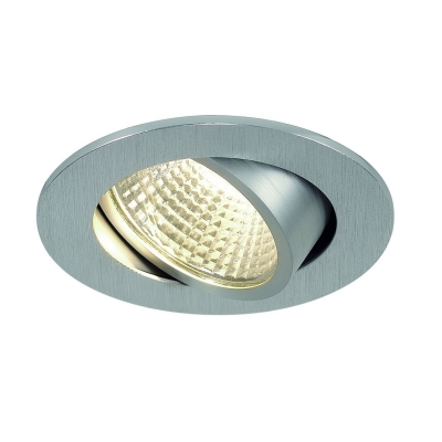 SLV 113956 NEW TRIA LED 3W DL ROUND Set, Downlight, alu-brushed, 38°, 3000K, inkl. Treiber, Clipfed.