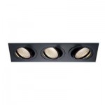SLV 114210 NEW TRIA 3 DL SQUARE Set, mattschwarz, 3x6W, 38°, 3000K, inkl. Treiber, Clipfedern