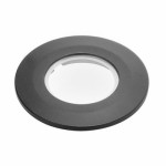 SLV 114080 Zierrahmen f?r F-Light Downlight, flach, rund, schwarz, mit klarem Glas