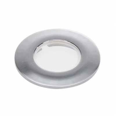 SLV 114082 Zierrahmen f?r FIRE RATED DOWNLIGHT, flach, rund, chrom, mit klarem Glas