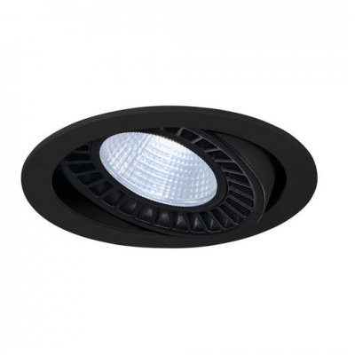 SLV 114160 SUPROS DL Deckeneinbauleuchte, rund, schwarz, 3000lm, 4000K SLM LED, 60° Reflektor