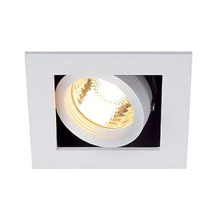 SLV 115511 KADUX 1 GU10 Downlight, eckig, mattweiss, max. 50W