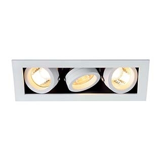 SLV 115531 KADUX 3 GU10 Downlight, eckig, mattweiss, max. 3x50W SLV 115531 KADUX 3 GU10 Downlight, eckig, mattweiss, max. 3x50W