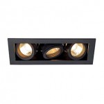 SLV 115530 KADUX 3 GU10 Downlight, eckig, mattschwarz, max. 3x50W
