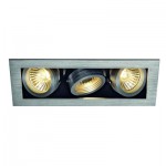 SLV 115536 KADUX 3 GU10 Downlight, eckig, alu brushed, max. 3x50W