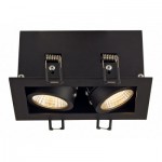 SLV 115710 KADUX LED DL Set, mattschwarz, 2x9W, 38°, 3000K, inkl. Treiber