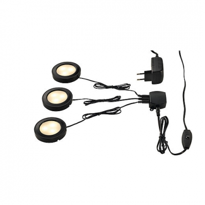 SLV 115950 UTIX LED Downlightset, 3er, schwarz, 3000K