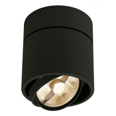 SLV 117160 KARDAMOD SURFACE ROUND ES111 SINGLE Deckenleuchte, rund, schwarz, GU10, max. 75W