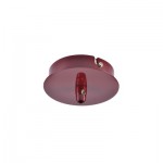 SLV 132606 Deckenrosette, 1 Ausgang, rund, weinrot, inkl. Zugentlastung