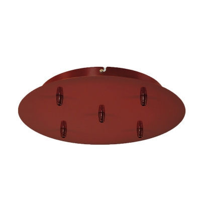 SLV 132626 Deckenrosette, 5 Ausg?nge, rund, weinrot, inkl. Zugentlastungen