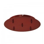 SLV 132626 Deckenrosette, 5 Ausg?nge, rund, weinrot, inkl. Zugentlastungen