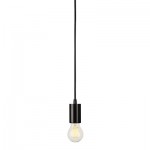 SLV 132650 FITU E27 Pendelleuchte, rund, schwarz, E27, max. 60W, 2.5m Kabel mit offenem Kabele.