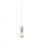 SLV 132651 FITU E27 Pendelleuchte, rund, weiss, E27, max. 60W, 2.5m Kabel mit offenem Kabele.