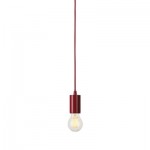 SLV 132658 FITU E27 Pendelleuchte, rund, weinrot, E27, max. 60W, 2.5m Kabel mit offenem Kabele.