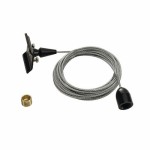 SLV 143140 Deckenabh?ngung f?r 1-Phasen HV-Stromschiene, schwarz, 3m