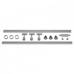 SLV 143194 1-Phasen Hochvolt-Set 4, silbergrau, 2x1m, inkl. 3xPURI und LED Leuchtmittel 4,3W