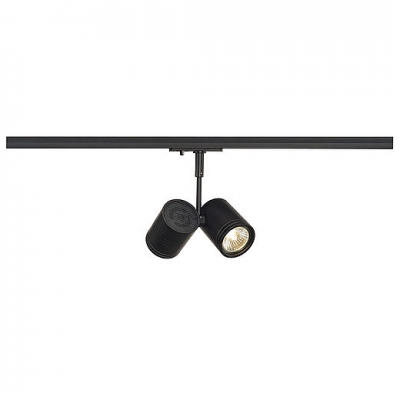 SLV 143430 BIMA II Leuchtenkopf, schwarz, 2xGU10, max. 50W, inkl. 1P.-Adapter