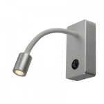 SLV 146704 PIPOFLEX Wandleuchte, silbergrau, 4W LED, 3000K