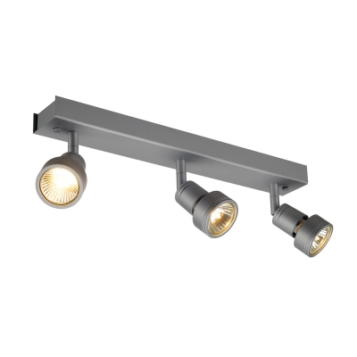 SLV 147384 PURI 3 Deckenleuchte, silber- grau, 3xGU10, max. 3x50W, mit Decoring