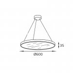 IT04-60RL white светильник подвесной Italline