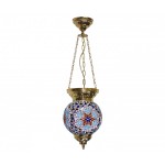 Подвесной светильник МАРОККО золото (плафон - бирюзовый, розовый, синий, оранжевый) h60 d15 E14 1*40w Kink light 1315,45