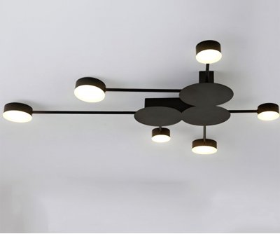 Kink Light 2206D,19 Настенно-потолочный светильник диммируемый Фирс черный w64*6,5 h100 Led 48W (4000K) с пультом ДУ