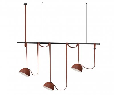 Kink Light 6426-1K,06 Комплект ременной трековой системы Сатори терракотовый w150*20 h245 Led 3*15W (4000K)