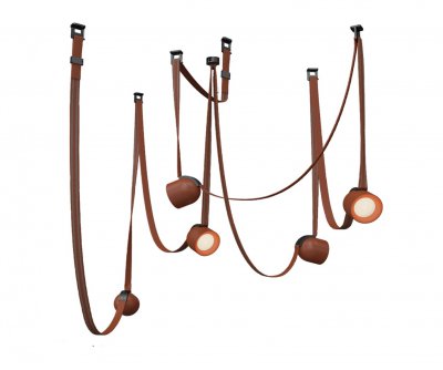 Kink Light 6428K,06 Комплект ременной трековой системы Сатори терракотовый w100*40 h150 Led 5*9W (4000K)