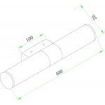 Подсветка МИРАНДА хром w40*9,2 h5 Led 8W (4000K) Кнопка On/Off Kink light 6439-1