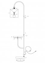 Торшер ОТТОН бронза w50*28 h173 E27 1*40W Kink light 7180