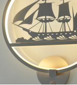 Светильник бра КОРАБЛЬ черный w30*8 h-35 LED 18W (4000K) Kink light 74110,4