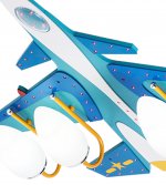 Светильник БОМБАРДИРОВЩИК голубой w80*70 h20 4*E14+70*0.05W LED.с пультом ДУ Kink light 74504