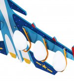 Светильник БОМБАРДИРОВЩИК голубой w95*95 h20 6*E14+71*0.05W LED. С пультом ДУ Kink light 74506